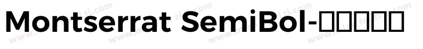 Montserrat SemiBol字体转换